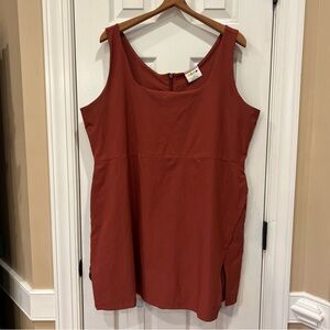 Rust Red Sleeveless Mini Dress